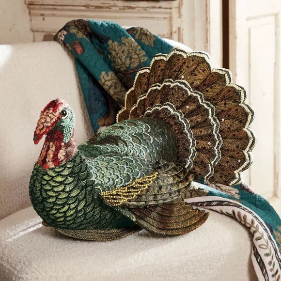 John Derian Other - NWT John Derian Turkey Pillow 15x17x16 Fall Thanksgiving Pillow